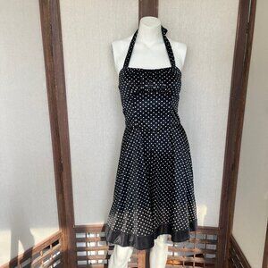 Ruby Rox Black Polka Dot Halter Dress